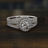 1.04ct Diamond Split Shank Gold Bridal Set- 01US56